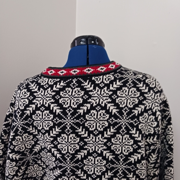 L.L. Bean Nordic Sweater Sz 3x Cotton Jumper heavy Cozy Cardigan Vtg Button - Picture 7 of 8
